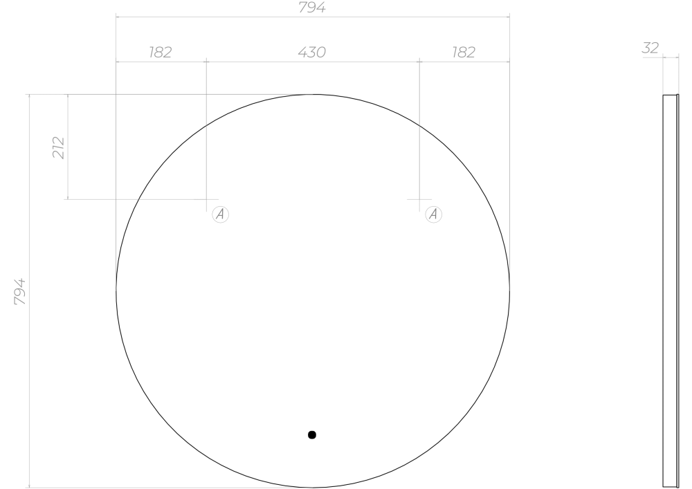 Зеркало VIGO Otti z.OTT.80.Classic, 79,4 см, артикул z.OTT.80.Classic