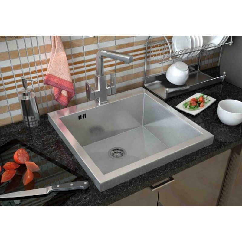 Кухонная мойка ZorG Rx HR-5151HR Матовый хром