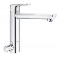 Смеситель для кухни GROHE BauLoop с запорным вентилем, средний излив, хром (31713000) Смеситель для кухни GROHE BauLoop с запорным вентилем, средний излив, хром (31713000)