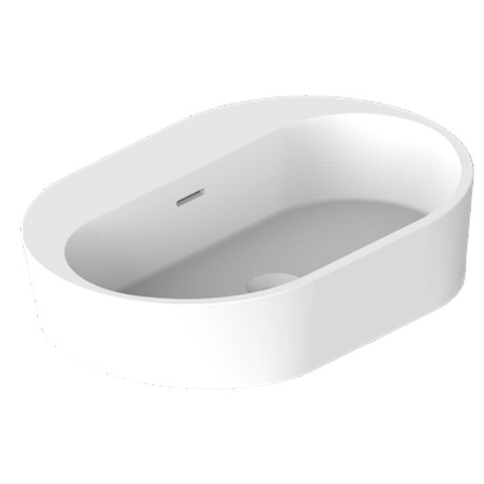 THG MONCEAU Раковина 600х410х120 мм., без отверстий для смесителя, с переливом, цвет белый матовый