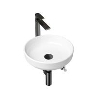 Комплект 5 в 1 Lavinia Boho Bathroom Sink Slim 21510013, накладная фарфоровая раковина 40 см, смеситель, латунный сифон, донный клапан quick-clac, угловые вентили 2 шт.
