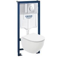Комплект инсталляция и унитаз подвесной безободковый GROHE 39188001 Комплект инсталляция и унитаз подвесной безободковый GROHE 39188001