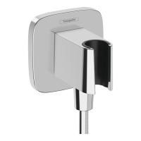 HANSGROHE FIXFIT Q Шланговое подсоединение с держателем ручного душа, цвет хром HANSGROHE FIXFIT Q Шланговое подсоединение с держателем ручного душа, цвет хром