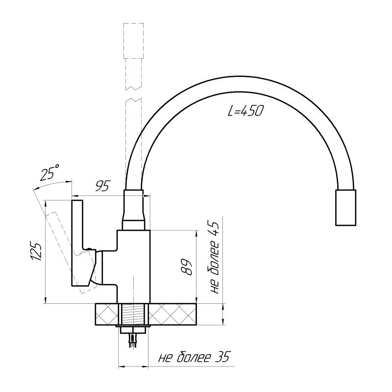 Смеситель для кухни Сантаком stMIRA 5098-5, зеленый