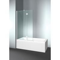 Шторка на ванну, VismaraVetro, Bathscreens PV, ширина, мм-1000 (600+400), высота, мм-1500, петли-слева, фурнитура-Bright silver, материал-стекло, цвет стекла-прозрачный, вид грязеотталкивающего покрытия-TPA