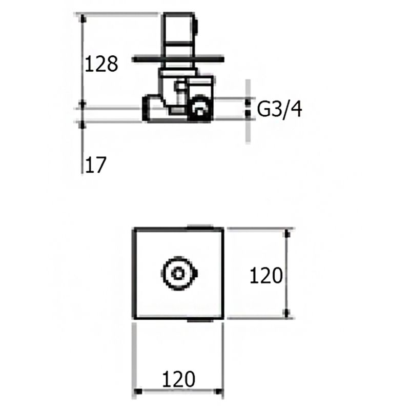 Смеситель для душа встраиваемый с термостатом Webert Elio EL972101345, никель