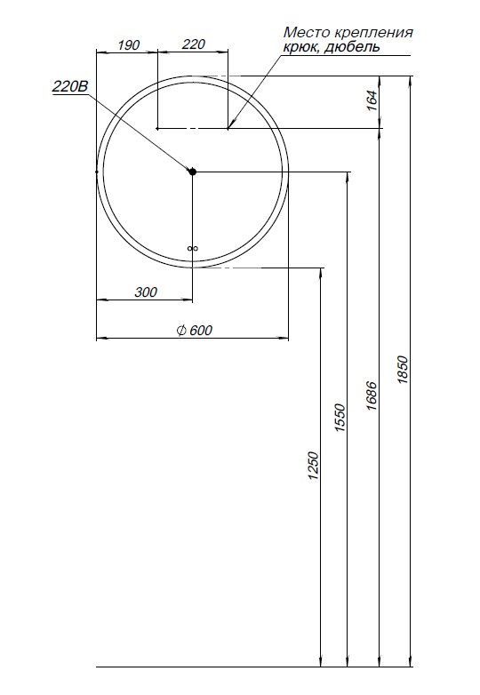 Зеркало Aquanet Арт 60 RGB LED Зеркало Aquanet Арт 60 RGB LED