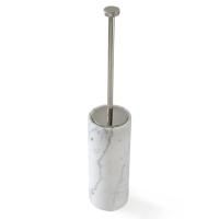3SC APUANA 2.0 Ершик туалетный напольный d11xh65 см, цвет мрамор White Statuario/Nickel Satinato Lucido 3SC APUANA 2.0 Ершик туалетный напольный d11xh65 см, цвет мрамор White Statuario/Nickel Satinato Lucido