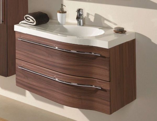 Puris Swing, тумба под раковину 900 мм левая, дуб трюфель