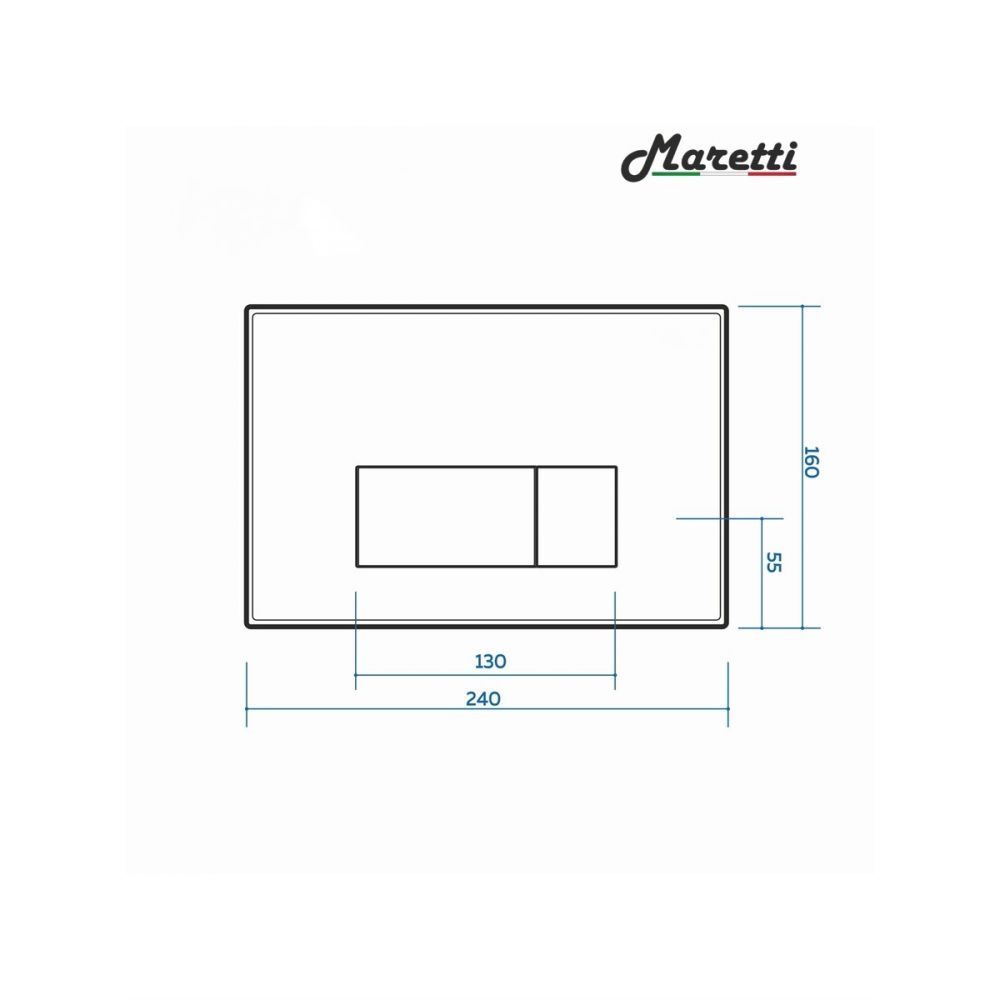 Клавиша смыва Maretti Umbria AC12UM-560, черный