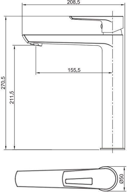 Смеситель для раковины Aquanet Logic AF320-11С Смеситель для раковины Aquanet Logic AF320-11С