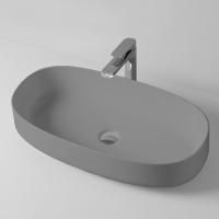 Artceram COGNAC Раковина накладная,68х35хh15см, без отв под смеситель, без перелива, цвет: grigio oliva