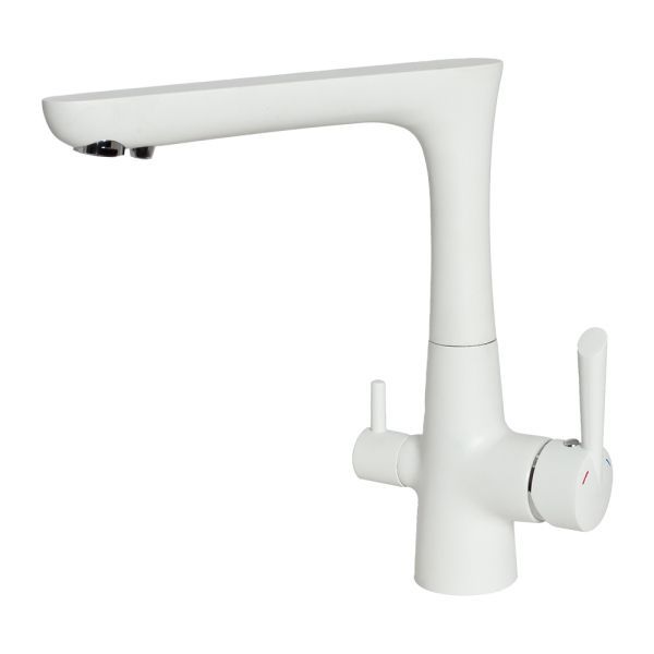 Смеситель для кухни с подключением фильтра GranFest 3223, иней