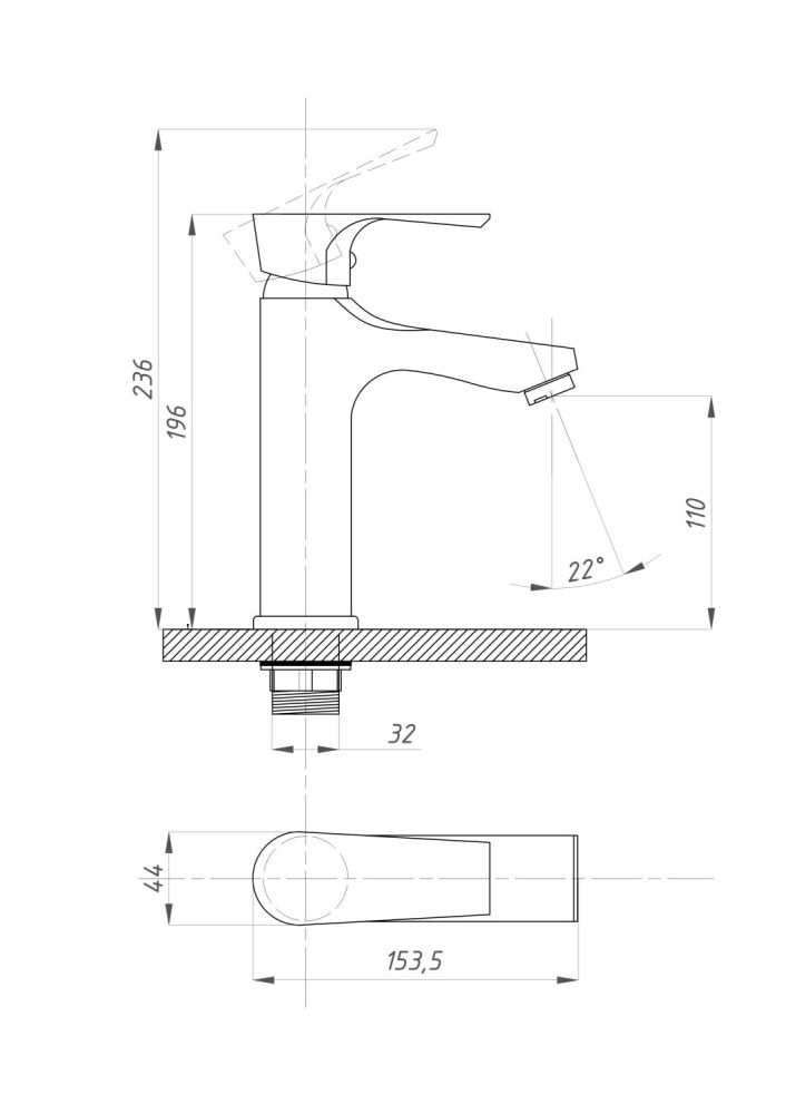 Смеситель для раковины ПСМ-ПРОФСАН PSM-100-5 ЭЛИТ тип См-УмОЦБА, артикул PSM-100-5