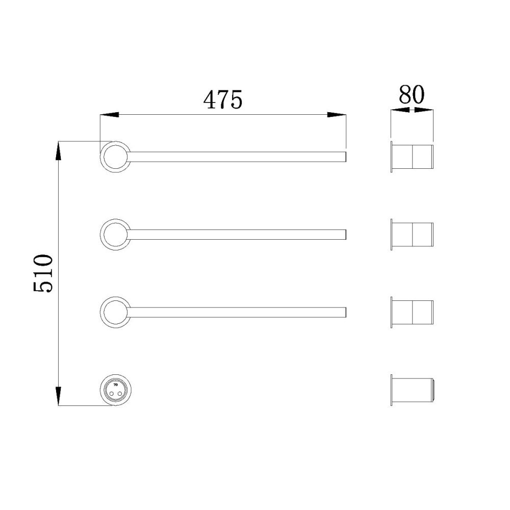 Полотенцесушитель электрический RAGLO R350.51.03 встраиваемый сенсорный с терморегулятором, сатин золотой, артикул R350.51.03
