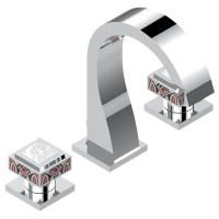 THG MASQUE DE FEMME SOLAIRE Смеситель для раковины на 3 отверстия, с донным клапаном, цвет хром