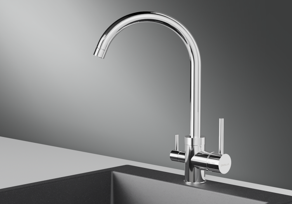 Смеситель для кухни GRANULA (2168, ХРОМ), артикул 2168, ХРОМ