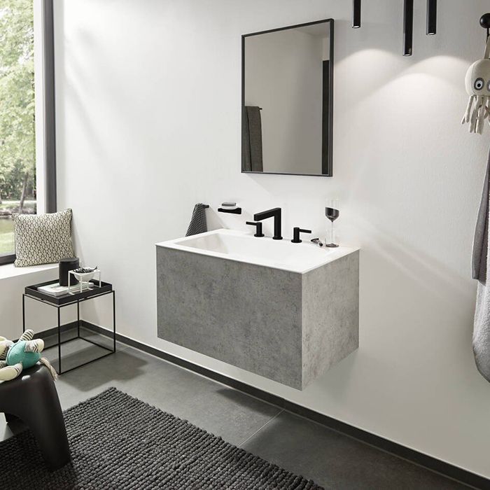 HANSGROHE FINORIS Смеситель для раковины, на 3 отверстия, 110, со сливным клапаном Push-Open, матовый черный HANSGROHE FINORIS Смеситель для раковины, на 3 отверстия, 110, со сливным клапаном Push-Open, матовый черный