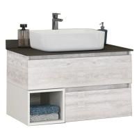 Тумба с раковиной Comforty Прага 75 4144201 подвесная Дуб белый Тумба с раковиной Comforty Прага 75 4144201 подвесная Дуб белый