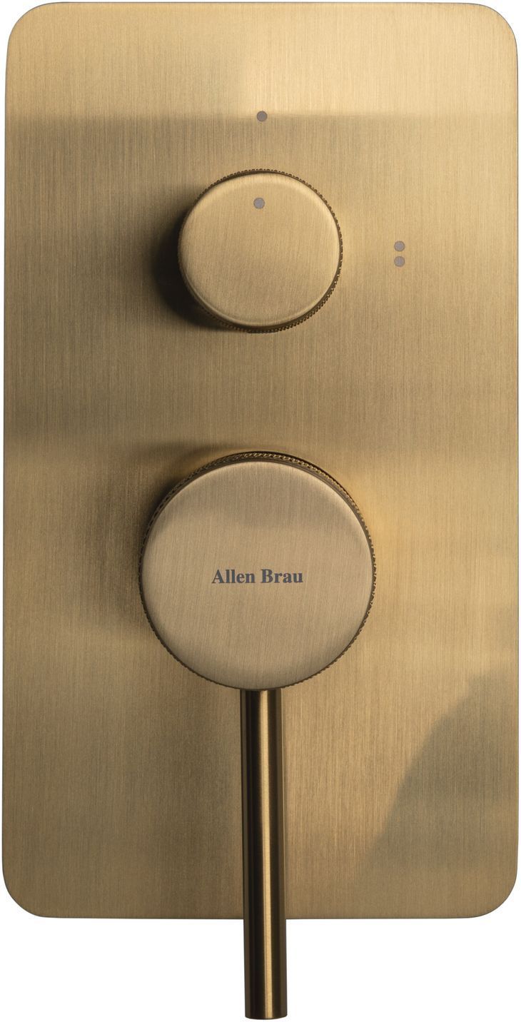 Смеситель для ванны Allen Brau Priority 5.31011-GB (с внутренней частью, 2 выхода) золото, артикул 5.31011-GB