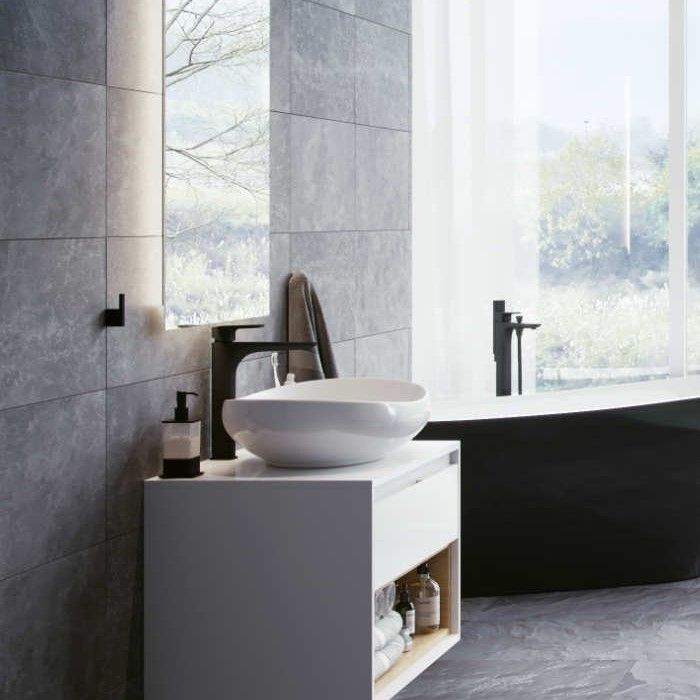 Смеситель для умывальника EXCELLENT Keria AREX.2002BL (черный мат)