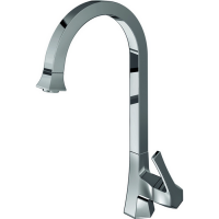 CISAL Смеситель однорычажный на 1 отверстие для кухни,с поворотным изливом 199 мм, цвет хром