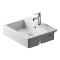 Duravit Vero Раковина  встр. до половины с перел., с 1 отв. под смес., включая крепление для встраивания в деревянную столешницу, 550x470, Цвет: Белый Duravit Vero Раковина  встр. до половины с перел., с 1 отв. под смес., включая крепление для встраивания в деревянную столешницу, 550x470, Цвет: Белый