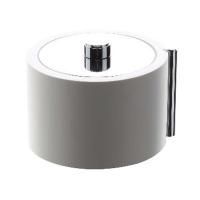 BERTOCCI Easy Контейнер настольный Ø80х120 мм., с крышкой, цвет белый глянцевый, фурнитура белый матовый