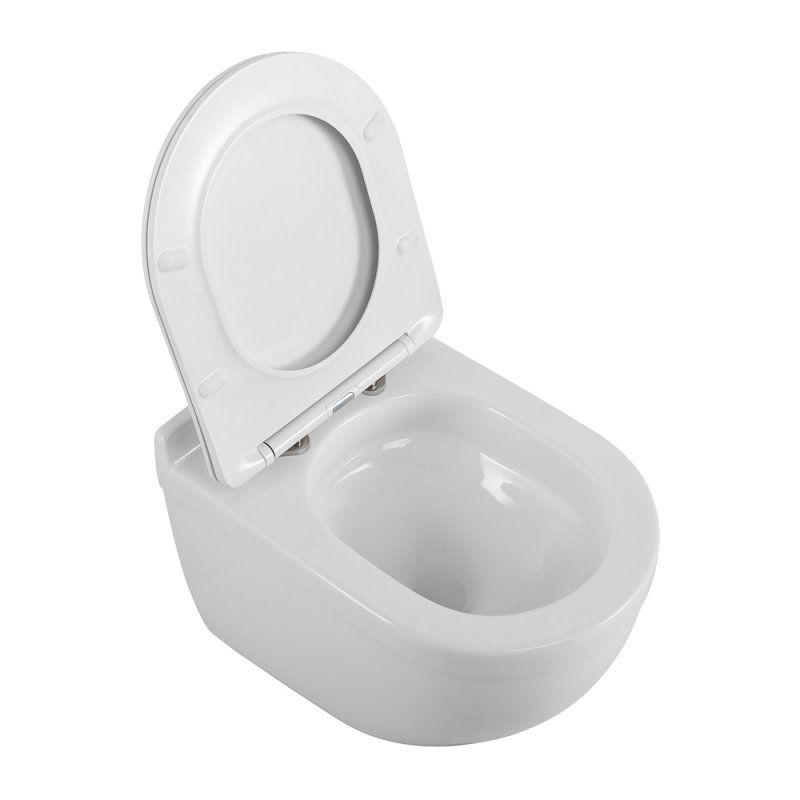 SENSO-TOR Унитаз подвесной безободковый  со смывом "Торнадо", с сиденьем дюропласт soft close, BB017CH-TOR/SC, артикул BB017CH-TOR/SC