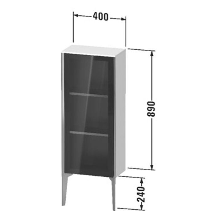 Duravit XViu запчасть - Ножки 240x25x10мм, алюминивые, в комплекте : 2шт., цвет: champagne matt, артикул XV9714B1