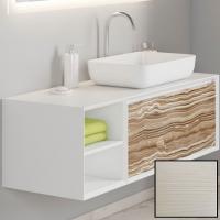 Тумба под раковину SanVit Стайл 120 R kstyle120 с фактурой под дерево подвесная Лиственница