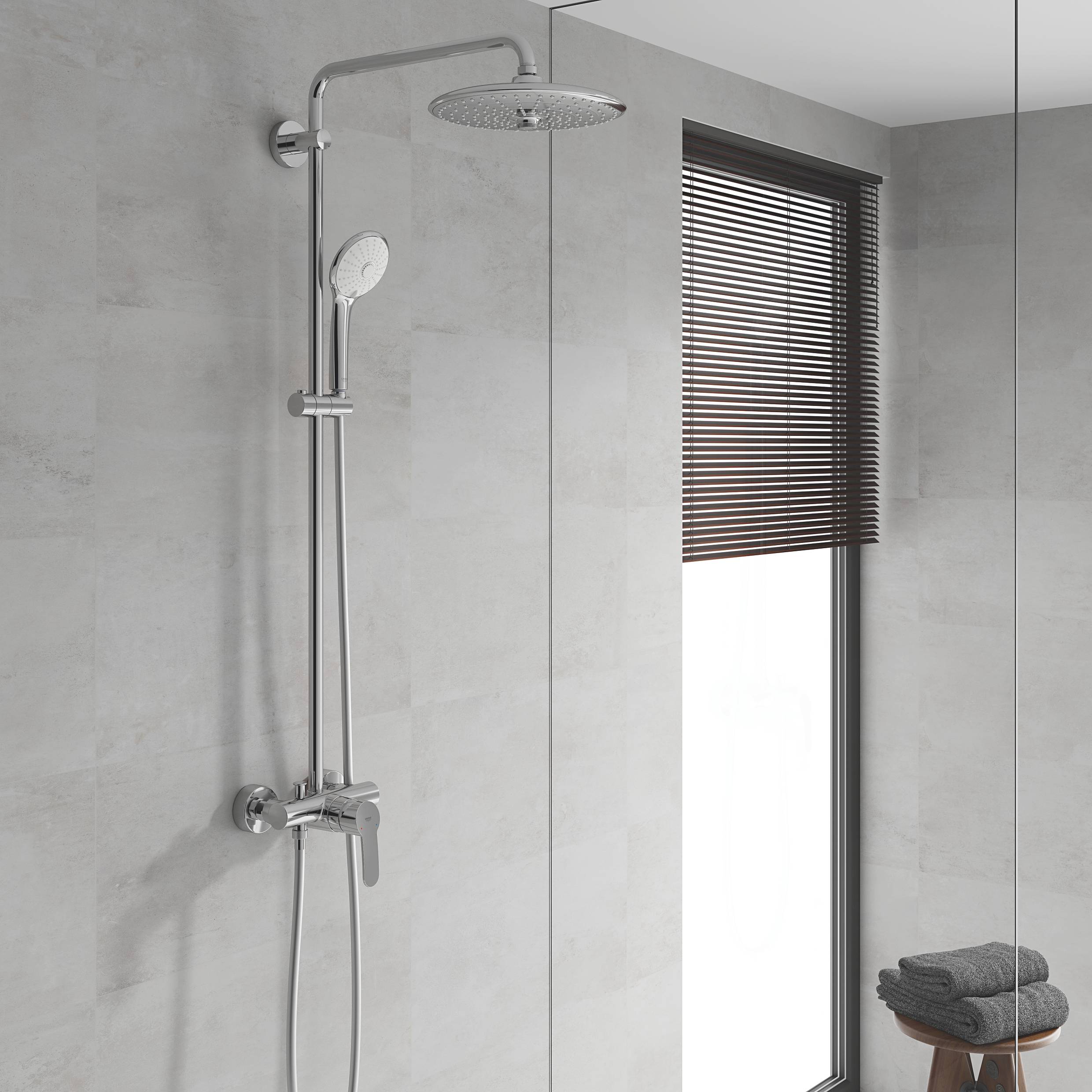 Душевая система GROHE EUPHORIA 27473002 (хром, металл/пластик, 175-см, круглая), шт, артикул 27473002