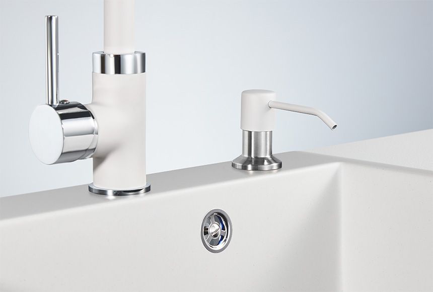 Дозатор для кухонной мойки GRANULA (1403, АРКТИК (БЕЛЫЙ)), артикул 1403, АРКТИК (БЕЛЫЙ)