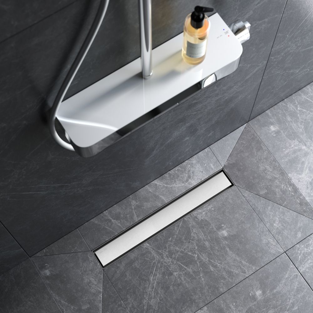 W01SC-U11-050-04SB MasterFlow Трап для душа линейный универс затвор Tile 50см цвет сталь мат W01SC-U11-050-04SB MasterFlow Трап для душа линейный универс затвор Tile 50см цвет сталь мат