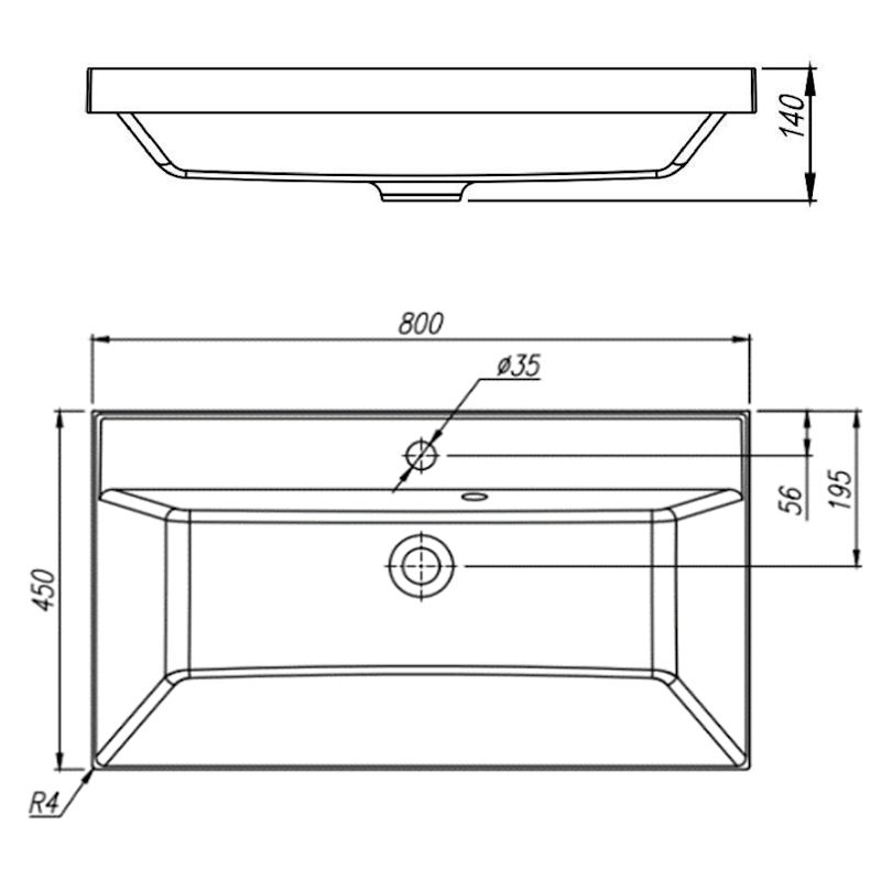 Раковина Florentina Астория 80 см 10.170.00800.201, жасмин, артикул 10.170.00800.201