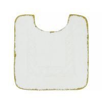 COMPLEMENTI Коврик для WC 60х60 см. белый, узор 2, тесьма золото