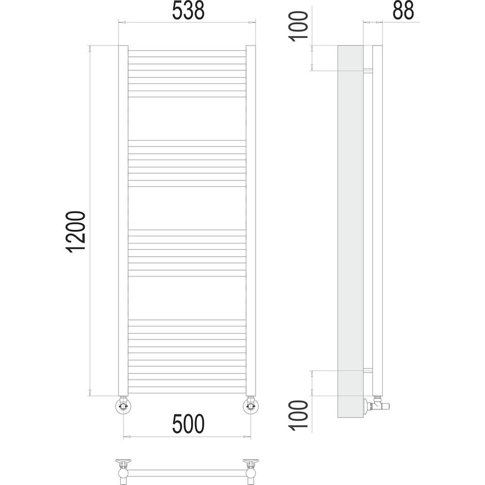 Полотенцесушитель водяной Terminus Альба П18 50х120