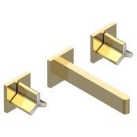 THG ICON-X TITANE Смеситель для раковины настенный, на 3 отверстия, внешняя часть, цвет полированное золото