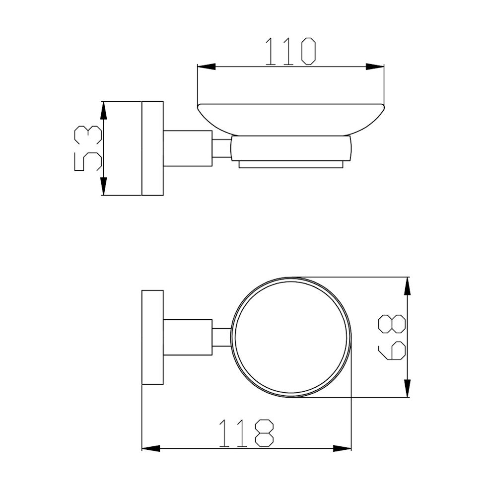 Мыльница Rav Slezak  COLORADO COA0300ZK, золото брашированное, артикул COA0300ZK