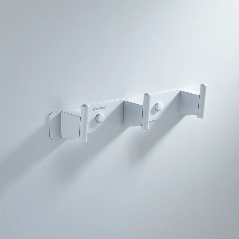 Планка с 3 крючками Shevanik SG5731C, белый, артикул SG5731C