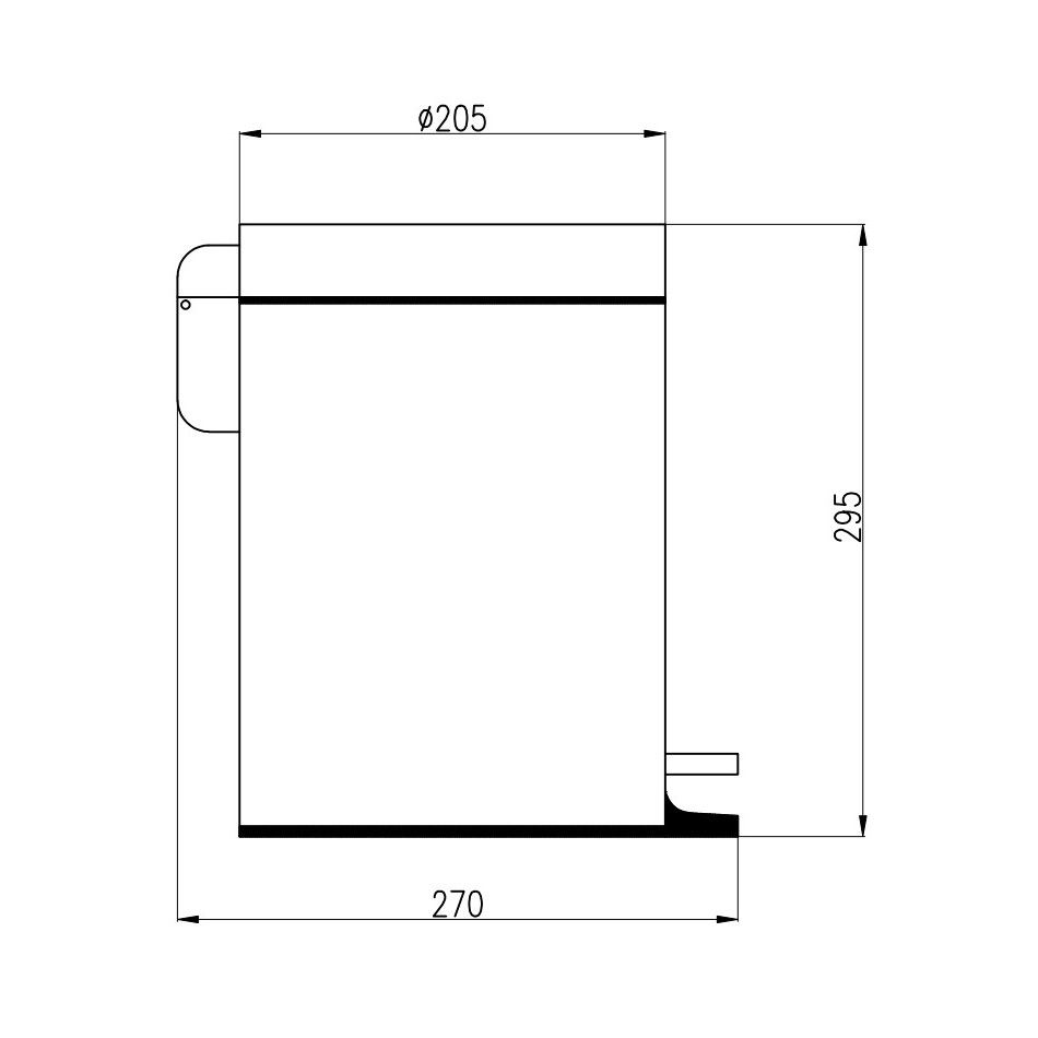 Ведро для мусора Rav Slezak COLORADO COA1305CMAT, черный