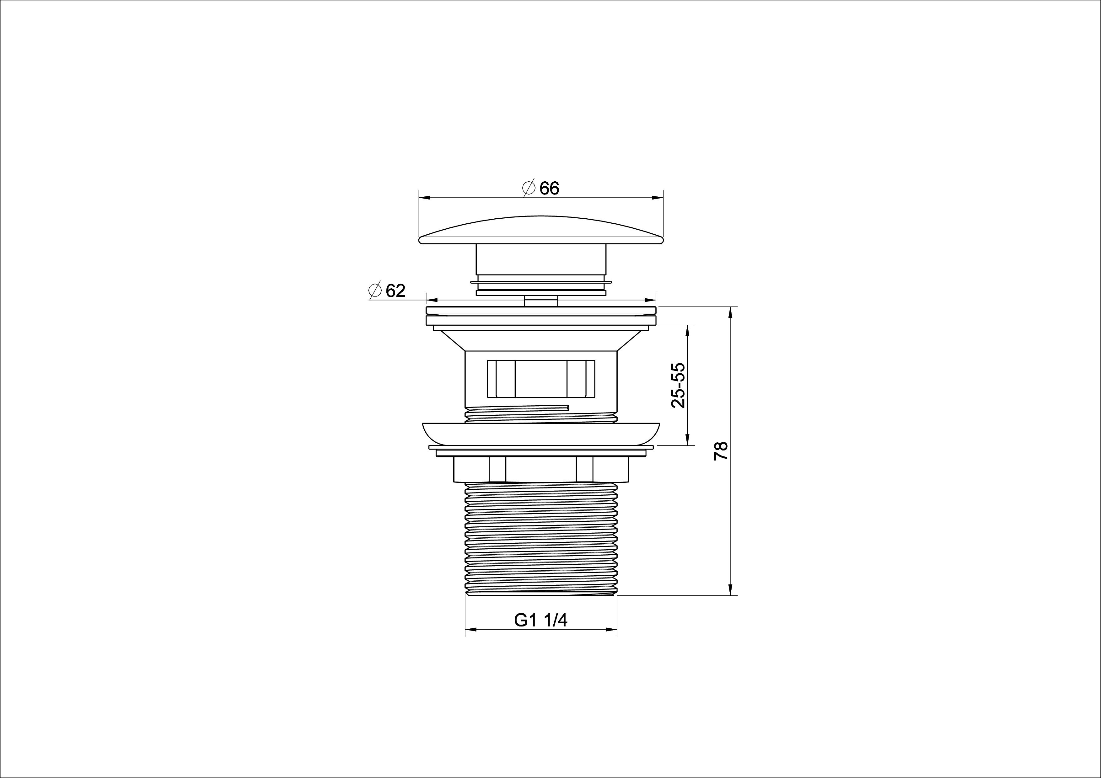Донный клапан для раковины с переливом WONZON & WOGHAND, Хром (WW-88SS01-CR) Донный клапан для раковины с переливом WONZON & WOGHAND, Хром (WW-88SS01-CR)