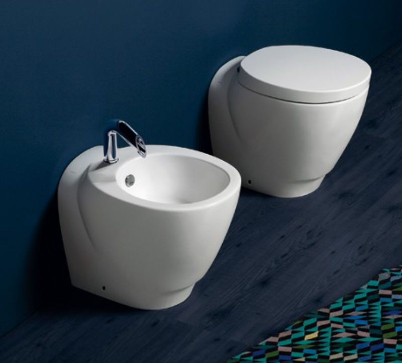 Simas Bohemien биде напольное с 1отв под смеситель 36.5x53.5см, цвет белый