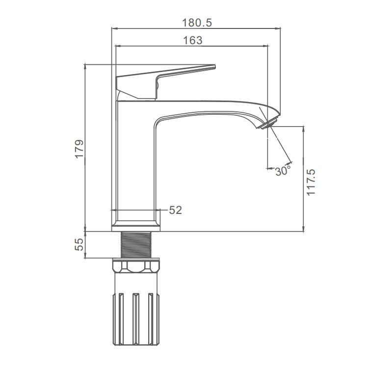 Смеситель для раковины Prohanss P60.10.03, золотой сатин