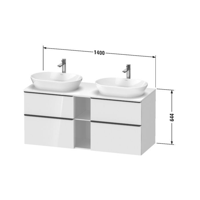 Раковина, Duravit, Luv, ширина, мм-600, глубина, мм-400, высота, мм-140, тип установки-накладной, отверстия для смесителя-отсутствуют, материал-керамика, крепёж-есть, цвет-белый, артикул 0379600000