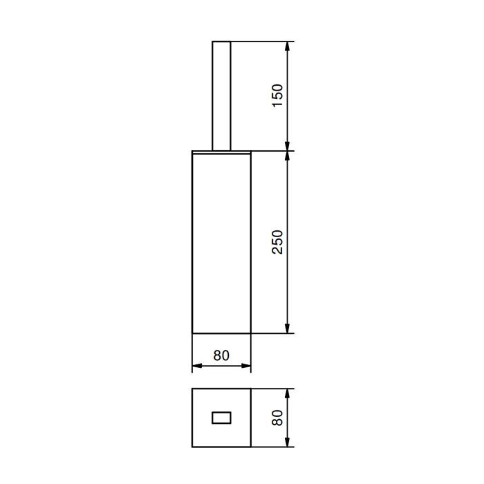 Fantini Linea Ершик напольный , цвет: хром