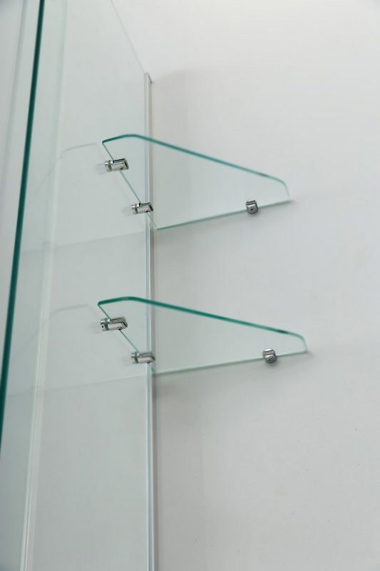 Шторка на ванну Cezares Stream VFS-11 90 профиль Хром стекло прозрачное