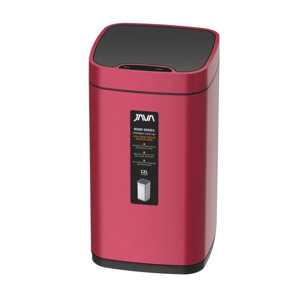 Сенсорное ведро JAVA S-883-12R, 12 литров
