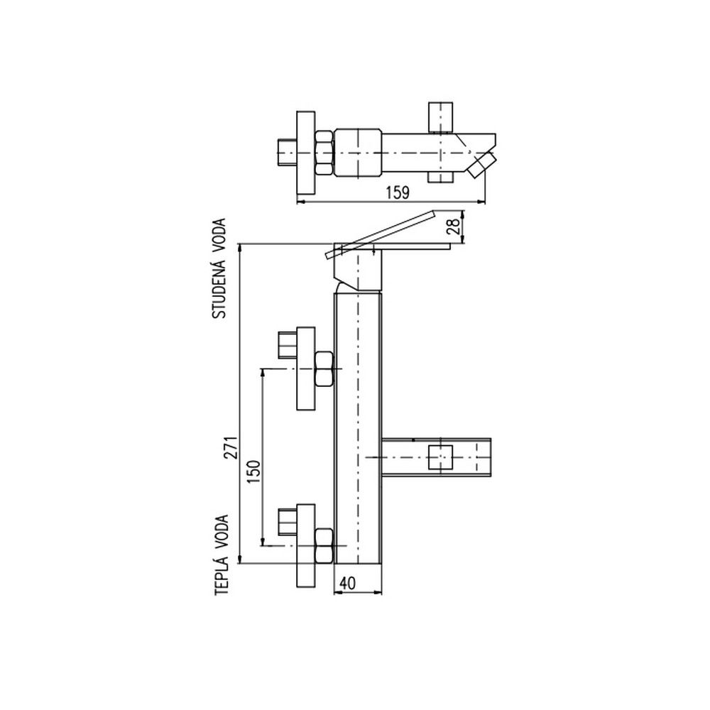 Смеситель для ванны Rav Slezak Loira LR554.5Z