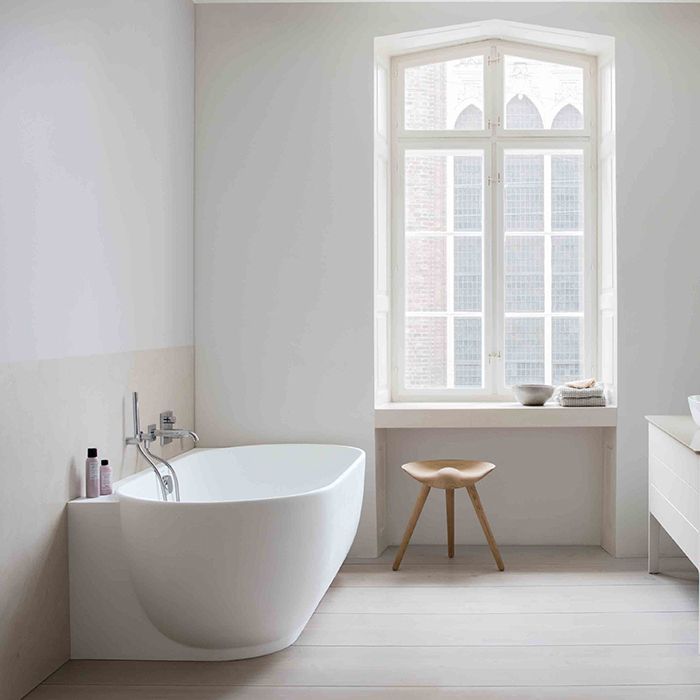 Duravit Luv Ванна из минерального литья 1850x950мм, угол справа, с панелью и ножками, с панелью и ножками, цвет белый (без слива-перелива) ЦЕНА)